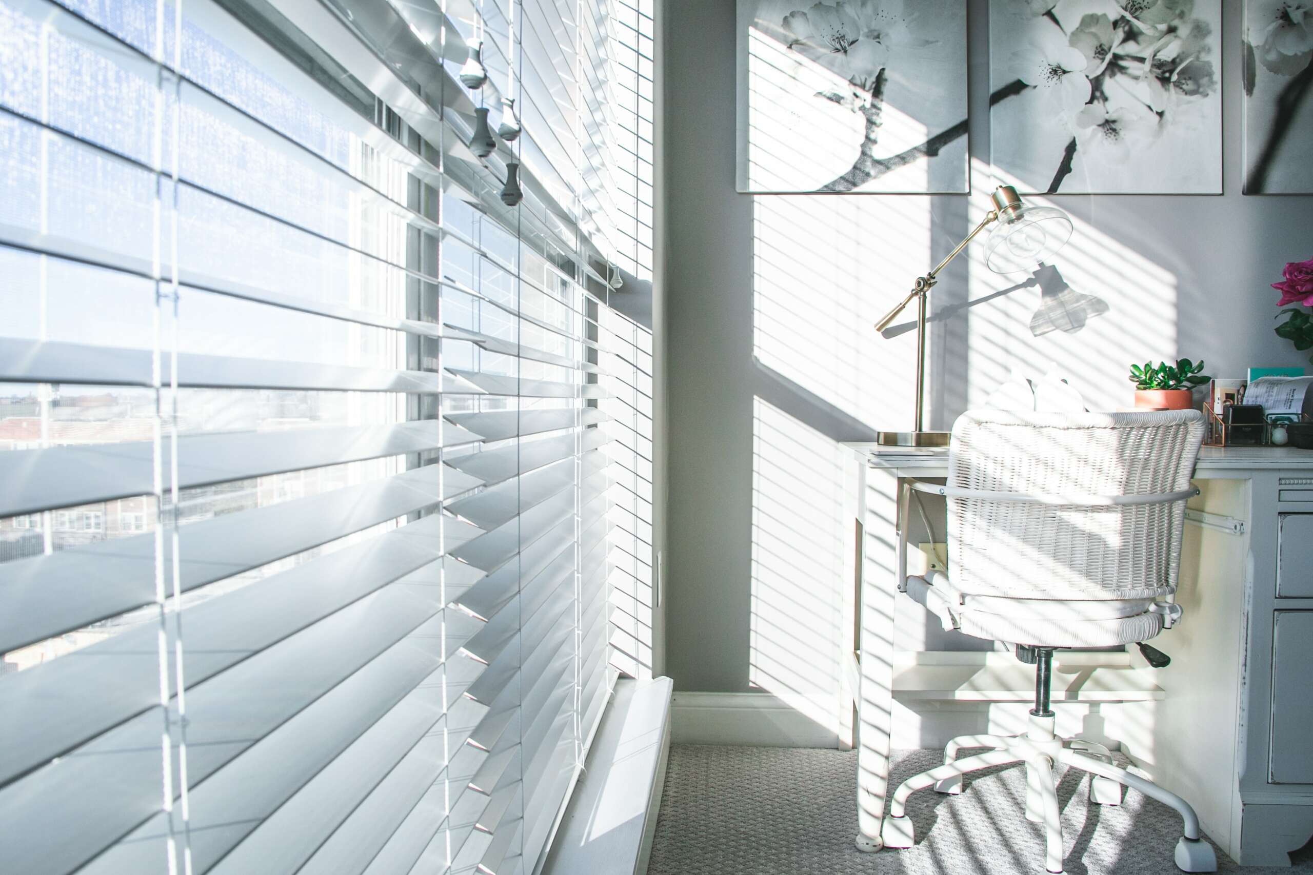 Venetian blinds white