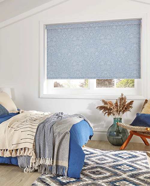 Roller blind blue