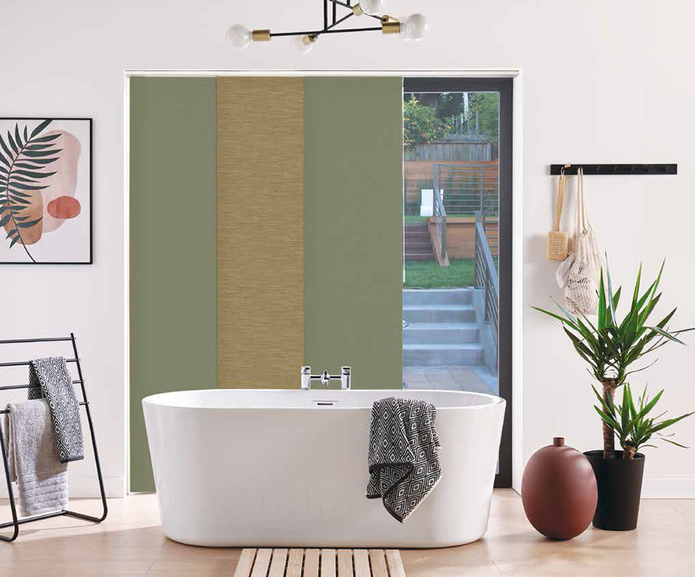 Sliding Panel Blinds bathroom