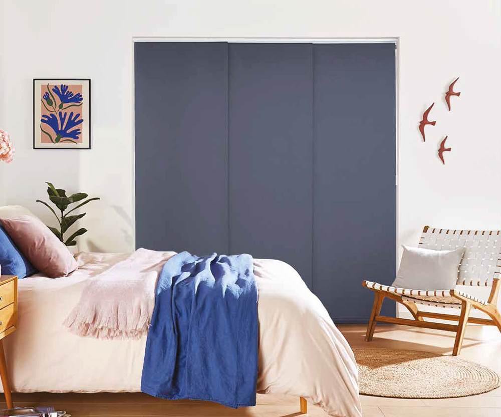 Sliding Panel Blinds bedroom